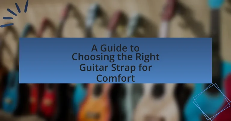 A Guide to Choosing the Right Guitar Strap for Comfort