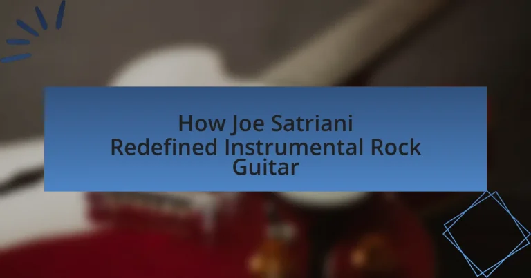 How Joe Satriani Redefined Instrumental Rock Guitar