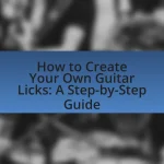How to Create Your Own Guitar Licks: A Step-by-Step Guide