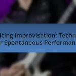 Practicing Improvisation: Techniques for Spontaneous Performance