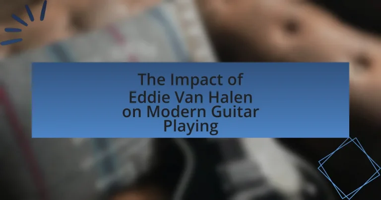 The Impact of Eddie Van Halen on Modern Guitar Playing
