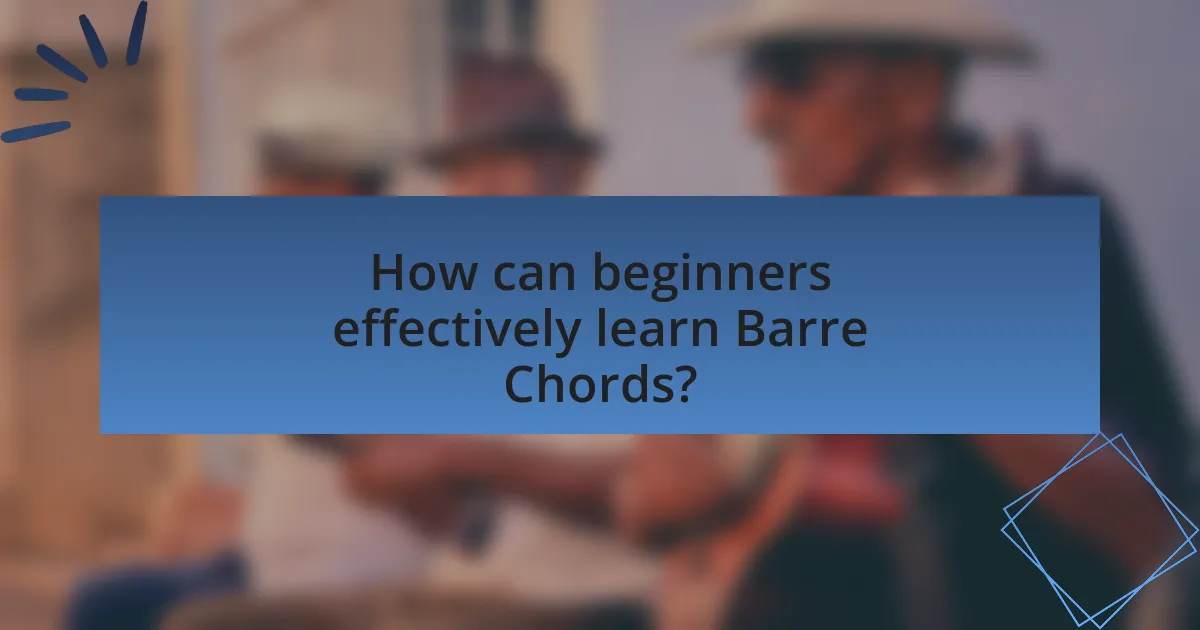How can beginners effectively learn Barre Chords?