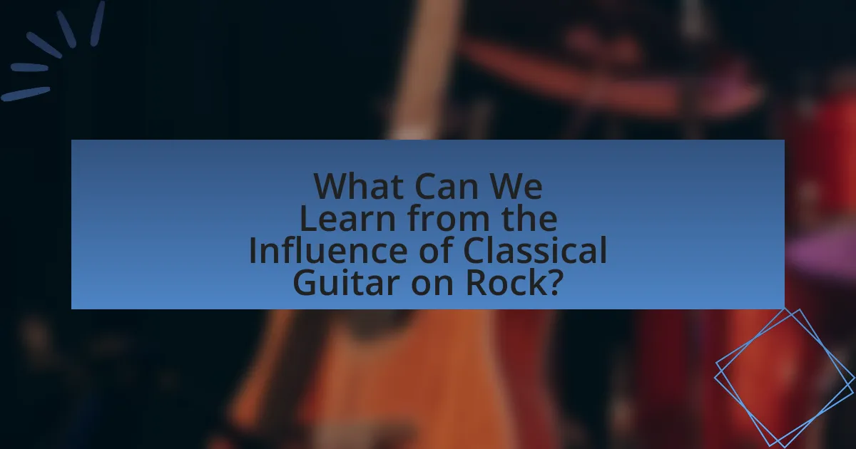 What Can We Learn from the Influence of Classical Guitar on Rock?