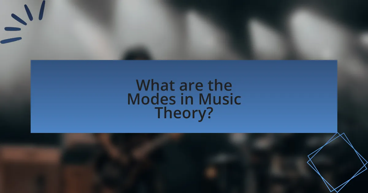 What are the Modes in Music Theory?