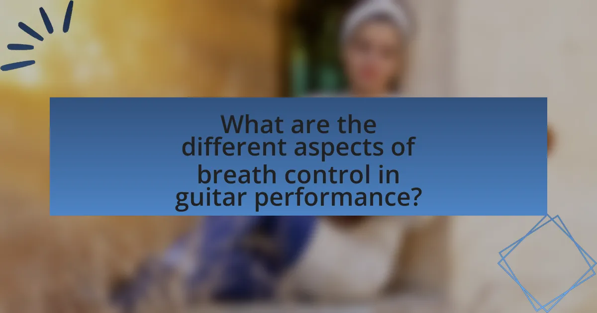 What are the different aspects of breath control in guitar performance?