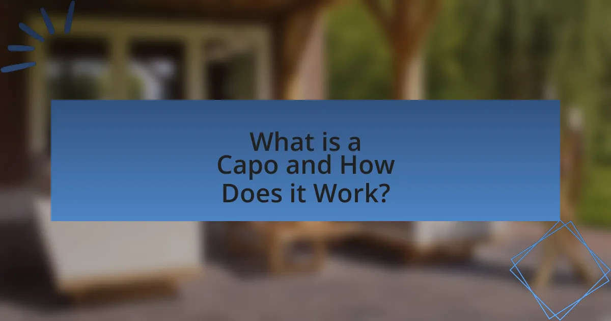 What is a Capo and How Does it Work?