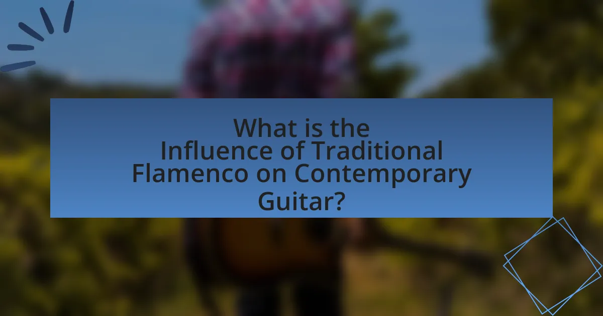 What is the Influence of Traditional Flamenco on Contemporary Guitar?