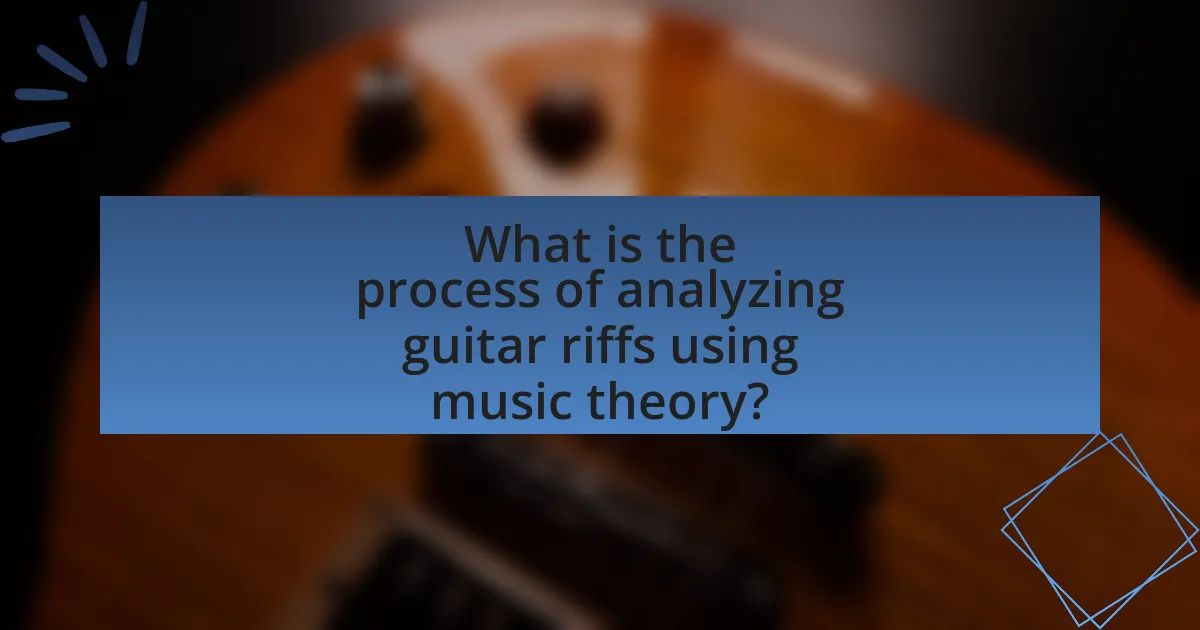 What is the process of analyzing guitar riffs using music theory?