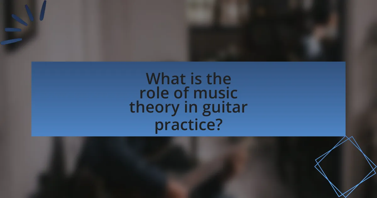 What is the role of music theory in guitar practice?